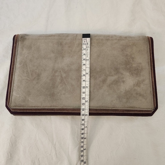 70s Suede Clutch Purse - Picture 10 of 11